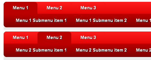 CSS3 horizontal drop line tab menu