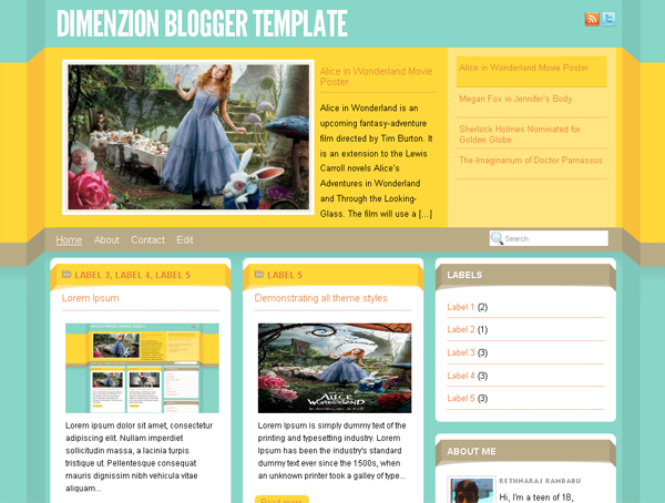 Dimenzion Blogger Template