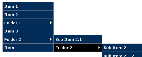 Nested Side Bar Menu