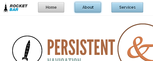 RocketBar Navigation Menu