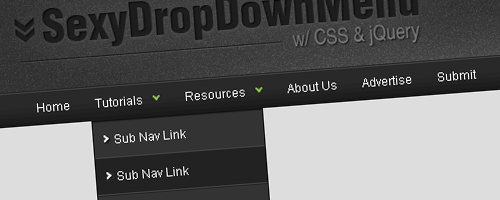 Sexy Drop Down Menu jQuery & CSS