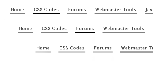 Thick Underline Menu