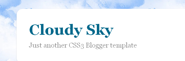 Cloudy Sky Free CSS3 Blogger Template
